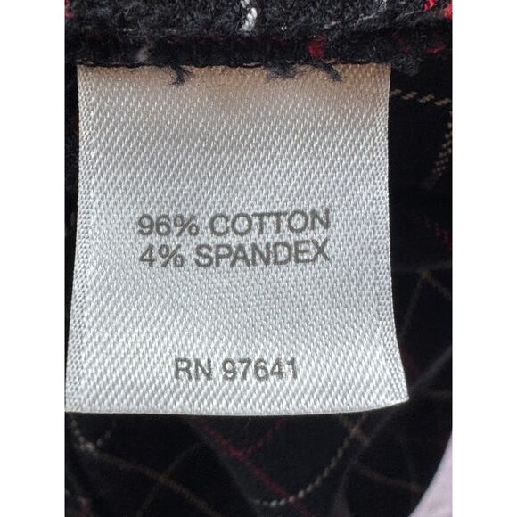 J.Jill Black Red Plaid Trousers Eclectic Grandpa Quiet Luxury Size 18 - Picture 3 of 11